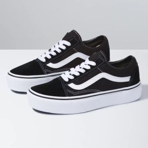 Black Vans Old Skool Platform Shoes